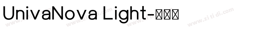 UnivaNova Light字体转换